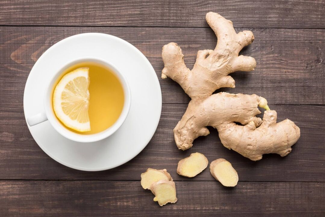 Ginger tea with honey and lemon is an aromatic drink that enhances male potency